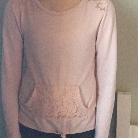 Pastel pink lacy sweatshirt - Picture 6 of 8